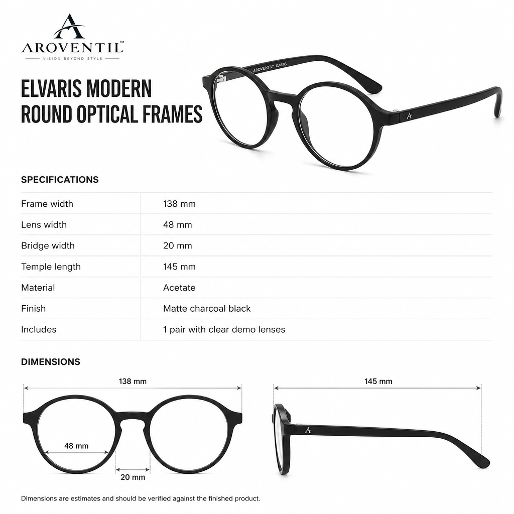 Elvaris Modern Round Optical Frames — image 5