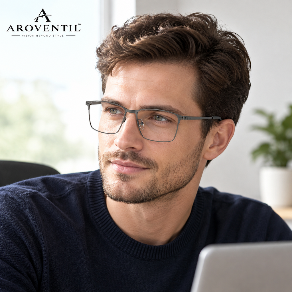 Solvane Lightweight Rectangular Eyeglass Frames — image 2