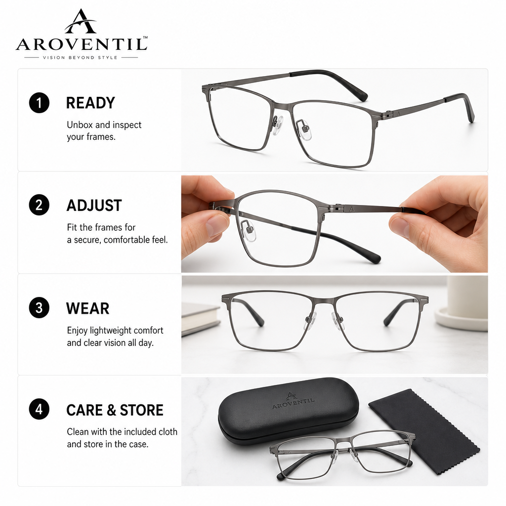 Solvane Lightweight Rectangular Eyeglass Frames — image 3